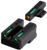 TruGlo TGTG13RS3PC TFX Pro  Green Tritium & Fiber Optic Orange Outline Front Sight Green Tritium & Fiber Optic Rear Sight