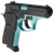Bersa T380BLM8 Thunder  Micro-Compact Frame 380 ACP 8+1, 3.50" Robin Egg Blue Cerakote Steel Barrel, Matte Black Serrated Steel Slide, Robin Egg Blue Cerakote Aluminum Frame
