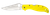 Spyderco C258PYL Stretch 2 XL Lightweight 3.95" Folding Plain Stonewashed H2 Steel Blade, Yellow Bi-Directional Texturing FRN Handle