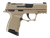 Shark Coast Tactical SCC8080CALI2 P365 Compact Frame 9mm Luger 10+1 3.10" Black Barrel, Flat Dark Earth Cerakote Stainless Steel Serrated Slide, FDE Stainless Steel Frame w/Picatinny Rail