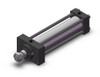 <h2>CH(D)SG, ISO Standard Hydraulic Cylinder, Nominal Pressure (16 MPa)</h2><p><h3>CH series hydraulic cylinders are available in compact, round body, JIS or tie-rod types. Nominal pressure ranges from 3.5MPa to 16MPa. Bore sizes are available, depending on the series, from 20 to 160. Auto switches are available on most models.<br>- </h3>- Projection area, weight, and overall length has been reduced when compared to the CH2 series<br>- Applicable bore sizes: 32mm, 40mm, 50mm, 63mm, 80mm, 100mm<br>- Nominal pressure: 16 MPa<br>- Available in 25mm to 1000mm strokes depending on bore size selection<br>- Auto switch capable<p><a href="https://content2.smcetech.com/pdf/CHSD_CHSG.pdf" target="_blank">Series Catalog</a>