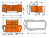 Wago 231-646/129-000 1-conductor male connector, CAGE CLAMP®, orange