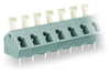 Wago 256-507/332-009/999-950 PCB terminal block, push-button 2.5 mm² Pin spacing 7.5/7.62 mm 7-pole, light gray