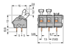 Wago 256-507/332-009/999-950 PCB terminal block, push-button 2.5 mm² Pin spacing 7.5/7.62 mm 7-pole, light gray