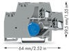 Wago 280-944/281-594 Component terminal block, double-deck with end plate, gray