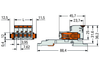 Wago 831-1106/038-000/306-000 1-conductor female connector lever Push-in CAGE CLAMP®,  light gray