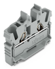 Wago 2052-301 2-conductor miniature through tb with operating slots 2.5 mm²,  gray