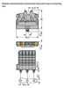 Wago 2052-311 2-conductor miniature through tb with operating slots 2.5 mm²,  gray