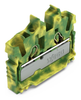 Wago 2052-327 2-conductor miniature through tb with operating slots 2.5 mm²,  green-yellow
