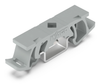 Wago Mounting foot with screw; for DIN-15 rail; can be screwed on terminal blocks with fixing flange; 6.5 mm wide; gray Pack of 5