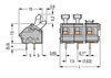 Wago PCB terminal block, push-button 2.5 mm² Pin spacing 7.5/7.62 mm 12-pole, light gray Pack of 10