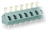Wago PCB terminal block, push-button 2.5 mm² Pin spacing 7.5/7.62 mm 16-pole, light gray Pack of 10