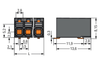 Wago SMD PCB terminal block, push-button 1.5 mm² Pin spacing 3.5 mm 10-pole, black Pack of 515