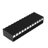 Wago SMD PCB terminal block, push-button 1.5 mm² Pin spacing 3.5 mm 12-pole, black Pack of 515