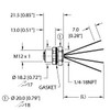 Turck Efkbq-A4.400.2-0.5 Actuator and Sensor Receptacle, Front Mount