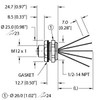 Turck Efkbh-A5.500.8-0.5 Actuator and Sensor Receptacle, Front Mount