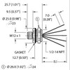 Turck Efsbh-A5.500.2-5 Actuator and Sensor Receptacle, Front Mount