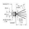 Turck Erkbg-B5.500.2-0.5 Actuator and Sensor Receptacle, Rear Mount