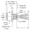 Turck Rkfc 42-0.2M/14.5/Npt Power Receptacle, Front Mount