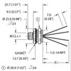 Turck Efsvh-A4.400.2-2 Actuator and Sensor Receptacle, Front Mount