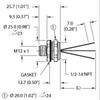 Turck Efsbh-A4.300.2-0.4 Actuator and Sensor Receptacle, Front Mount