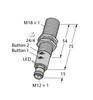 Turck Ru40U-M18E-2Up8X2T-H1151 Ultrasonic Sensor, Diffuse Mode Sensor