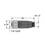 Turck Bkv4140-0/9 Accessories for Fieldbus Systems, Field-Wireable Connector, 7/8 Female, Straight"