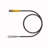 Turck Psg 3M-4/S90 Single-ended Cordset, Straight Male Connector