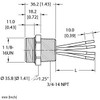 Turck Rsfc 42-0.5M/14.75/Npt Power Receptacle, Front Mount