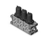 <h2>ARM2500/3000, Modular Style, Regulator Manifold Series</h2><p><h3>Air Regulator manifold series ARM is available in standard size 1000   2000 and the modular style is available in sizes 2500   3000. Standard models are available with 4 connection methods and have backflow function availability. Modular styles can be freely mounted on a manifold station and have easy set up using the new handle.</h3>- Regulator manifold, modular type<br>- Metric type threads<br>- Optimal for central pressure control<br>- One-touch lock system<br>- Maximum operating pressure: 1.0MPa<br>- <p><a href="https://content2.smcetech.com/pdf/ARM25_3000.pdf" target="_blank">Series Catalog</a>