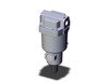 <h2>AMG150C-550C/AMG650-850, Water Separator</h2><p><h3>The AMG series water separator is installed on the air pressure line to remove water drops from compressed air. It is available in 7 sizes with a variety of optional combinations to meet your application requirements.<br>- </h3>- Water Separator w/possible modular connection<br>- Water removal rate:  99%<br>- Max operating pressure: 1.0MPa<br>- Options: Fluororubber material, medium air pressure, drain guide, IN-OUT reversal direction, degreasing wash, white vaseline<p><a href="https://content2.smcetech.com/pdf/AM_AFF.pdf" target="_blank">Series Catalog</a>