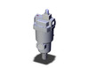 <h2>AM150C-550C/AM650-850, Coalescing Mist Separator</h2><p><h3>The legacy series AM mist separators range from 1/8  to 2  and feature a rugged aluminum housing.  These coalescing filters are nominally rated at 0.3 micron for an initial stage of oil removal after a particulate filter.</h3>- Particulate filtration, oil mist separation<br>- Modular connection capable AM150C~550C<br>- Optional element life indicator<br>- Available port sizes: 1/8 ~2  (PT, NPT, or G)<br>- Nominal filtration rating: 0.3  3<br>- <p><a href="https://content2.smcetech.com/pdf/AM_AFF.pdf" target="_blank">Series Catalog</a>