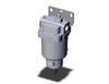 <h2>AM150C-550C/AM650-850, Coalescing Mist Separator</h2><p><h3>The legacy series AM mist separators range from 1/8  to 2  and feature a rugged aluminum housing.  These coalescing filters are nominally rated at 0.3 micron for an initial stage of oil removal after a particulate filter.</h3>- Particulate filtration, oil mist separation<br>- Modular connection capable AM150C~550C<br>- Optional element life indicator<br>- Available port sizes: 1/8 ~2  (PT, NPT, or G)<br>- Nominal filtration rating: 0.3  3<br>- <p><a href="https://content2.smcetech.com/pdf/AM_AFF.pdf" target="_blank">Series Catalog</a>