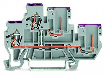 WAGO 870-108 2-conductor/2-pin, double-deck carrier terminal block; 2 ...
