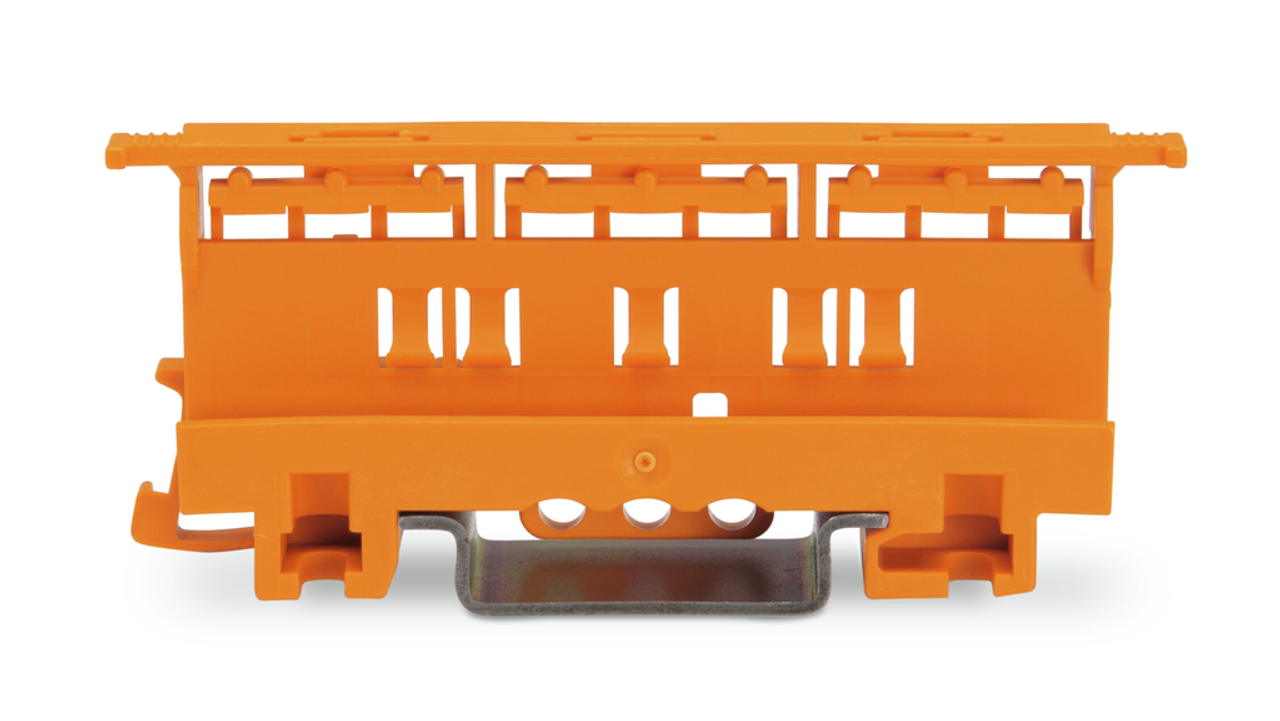 WAGO 221-500 221 LEVER-NUTS splicing connector mounting carrier; for DIN  rail mounting/screw mounting; orange Pack of 10