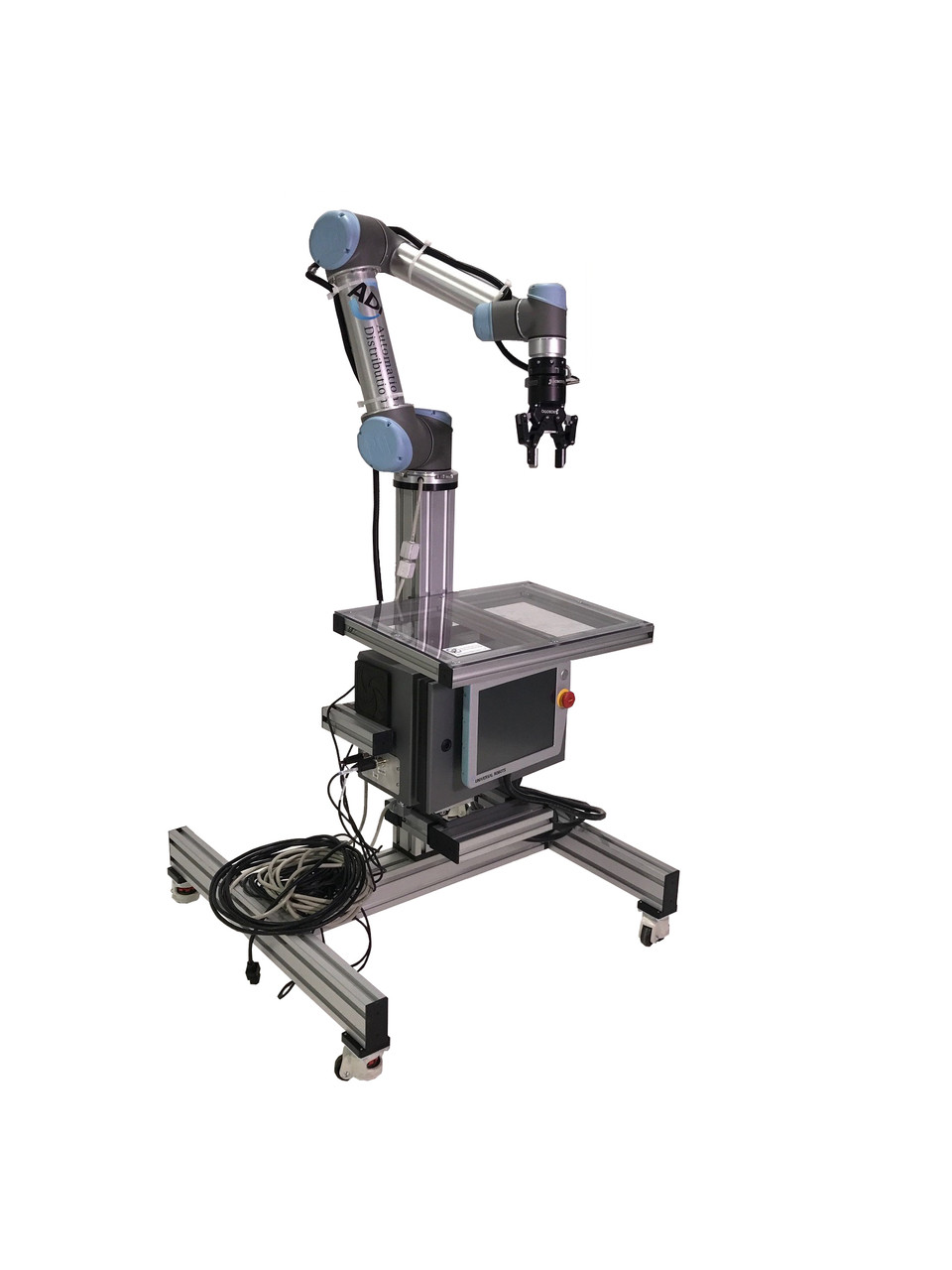 Universal UR5 Robot Arm with Mobile Stand, 2-Finger Gripper, Force Torque