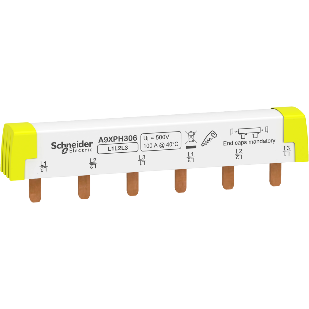 Schneider Electric A9XPH306 Acti 9 Comb Busbar 3P 100A 6 Modules