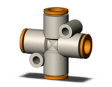 SMC KQ2TW09-00A Fitting, Cross Pack of 10