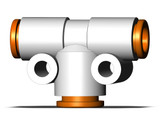 SMC KQ2T07-09A Fitting ,Diff Dia Union Tee Pack of 10