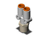 SMC KQ2U07-35AS Fitting, Branch Y Pack of 10