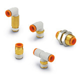 SMC KQ2Y05-02AS Fitting, Male Run Tee Pack of 10