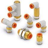SMC KQ2ZT11-36NS Fitting, Tple Br Uni Male Elbow Pack of 10