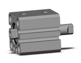 SMC CQSWB16-10D compact cylinder cyl, compact, dbl rod
