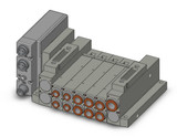 SMC SS5V2-W10S1EAND-05US-C6 4/5 Port Solenoid Valve