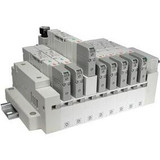 SMC SS5V2-16FD1-12BS-C6 4/5 port solenoid valve ss5v 12 station manifold, cassette base