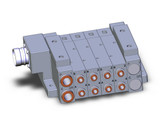 SMC SS5V3-W10CD-04D-C6 Ss5V 04 Station Manifold, Tie-Rod Base