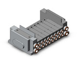 SMC SS5Y5-10S0-08B-N7 Ss5Y5 8 Sta Manifold Base
