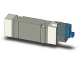 SMC SY7140-3LOZD valve, sgl sol, base mt (ac)