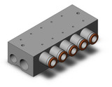 SMC VV3QZ35-05N11TC Base Mounted Manifold