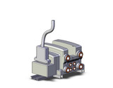 SMC VV5QC21-02N7FD1-D Vqc Manifold